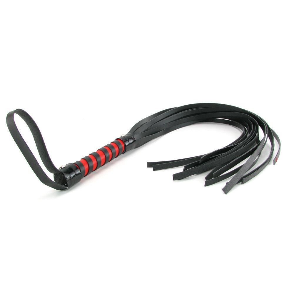 Sex & Mischief Red and Black Stripe Flogger - Sexdoll.Sex