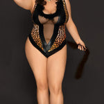 Sexy and Sheer Cheetah Bodysuit Cat Costume - Sexdoll.Sex