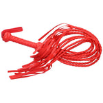 Sexy Red Braided Faux Leather Flogger - Sexdoll.Sex