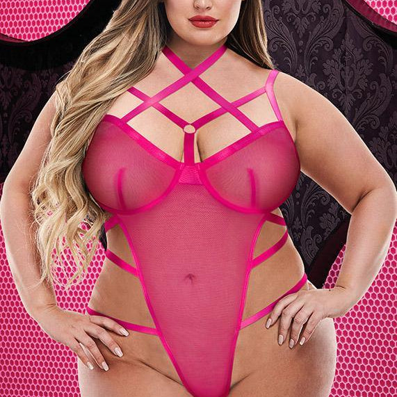 Sexy Sheer Strappy Teddy - Sexdoll.Sex