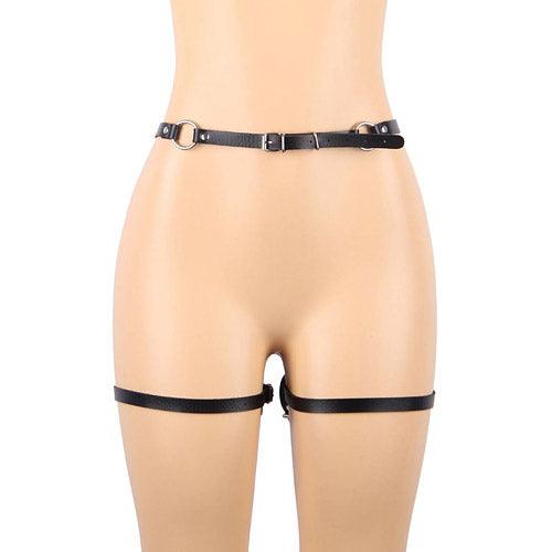 Sexy sub belt Restraints with thigh cuffs - Sexdoll.Sex