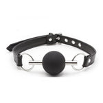 Silicone Ball Gag With Leather Straps - Sexdoll.Sex