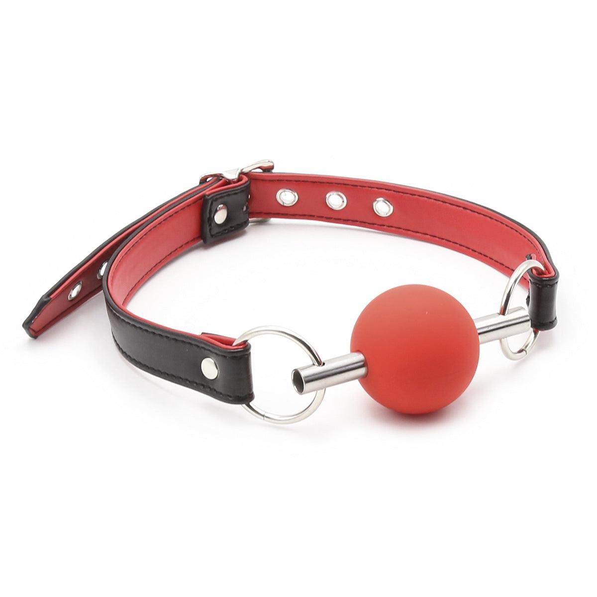 Silicone Ball Gag With Leather Straps - Sexdoll.Sex