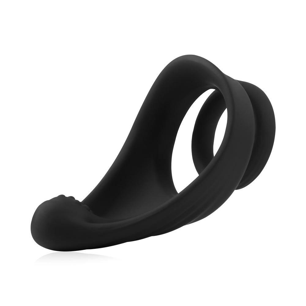 Silicone Erection Enhancing Dual Dick Ring with Taint Teaser - Boost Your Pleasure - Sexdoll.Sex