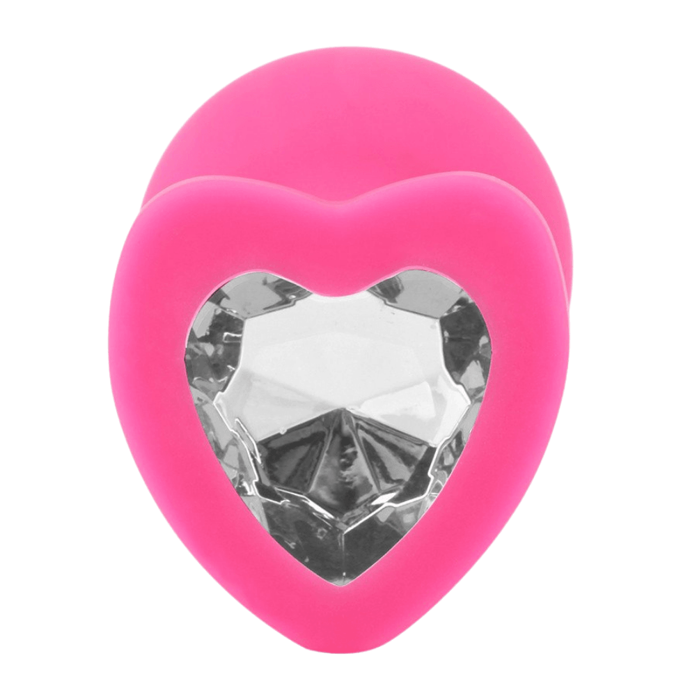 Silicone Heart Jeweled Anal Plug - 3 Sizes Available! - Sexdoll.Sex