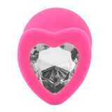 Silicone Heart Jeweled Anal Plug - 3 Sizes Available! - Sexdoll.Sex