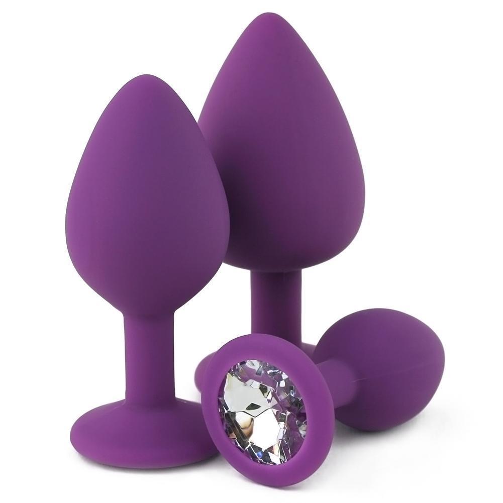 Silicone Jeweled Anal Plug - Available In 3 Sizes! - Sexdoll.Sex