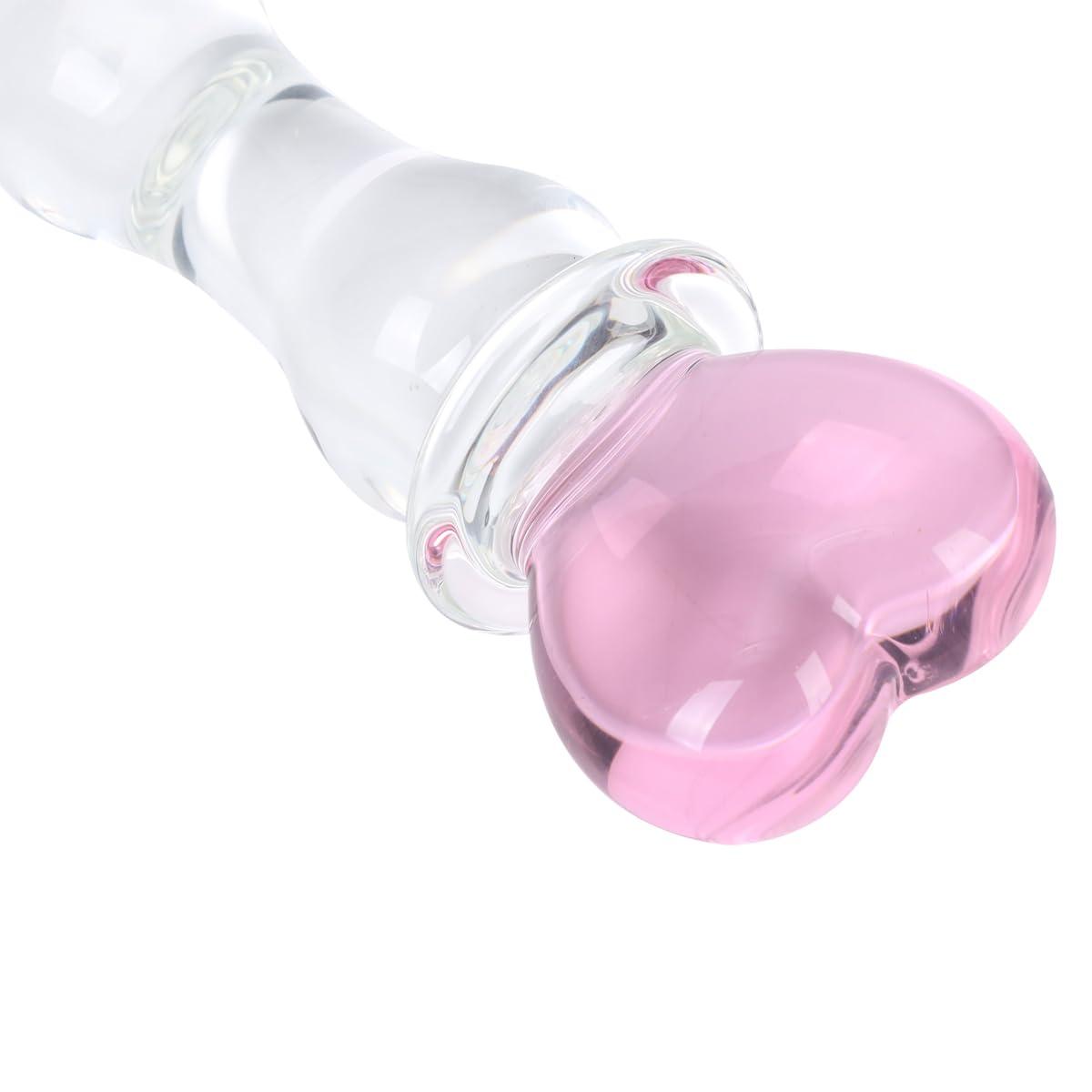 Smooth Borosilicate Glass Dildo 7.87" for Temperature Play - Sexdoll.Sex