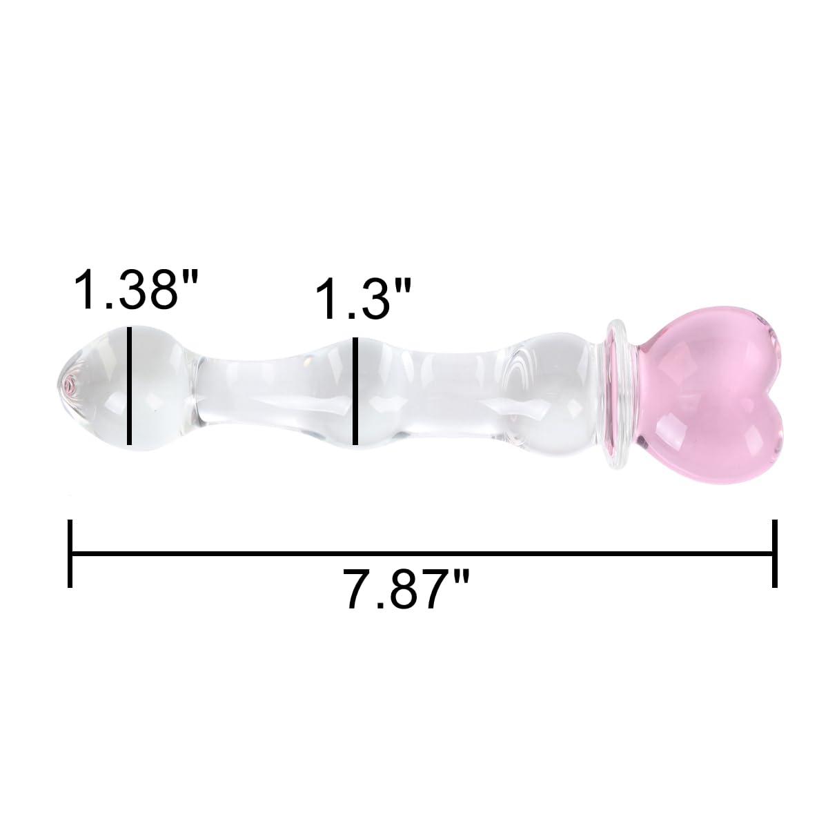 Smooth Borosilicate Glass Dildo 7.87" for Temperature Play - Sexdoll.Sex