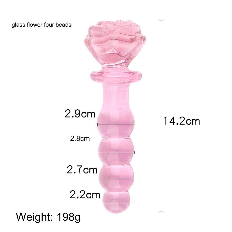 Smooth Glass Rose Anal Plug - Sexdoll.Sex