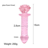 Smooth Glass Rose Anal Plug - Sexdoll.Sex