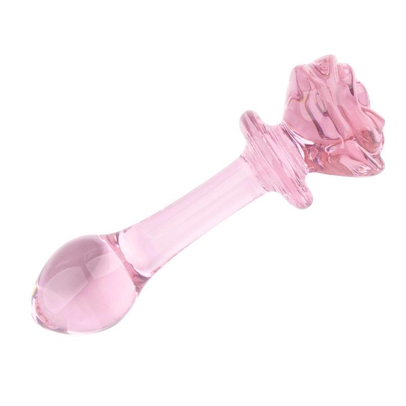 Smooth Glass Rose Anal Plug - Sexdoll.Sex