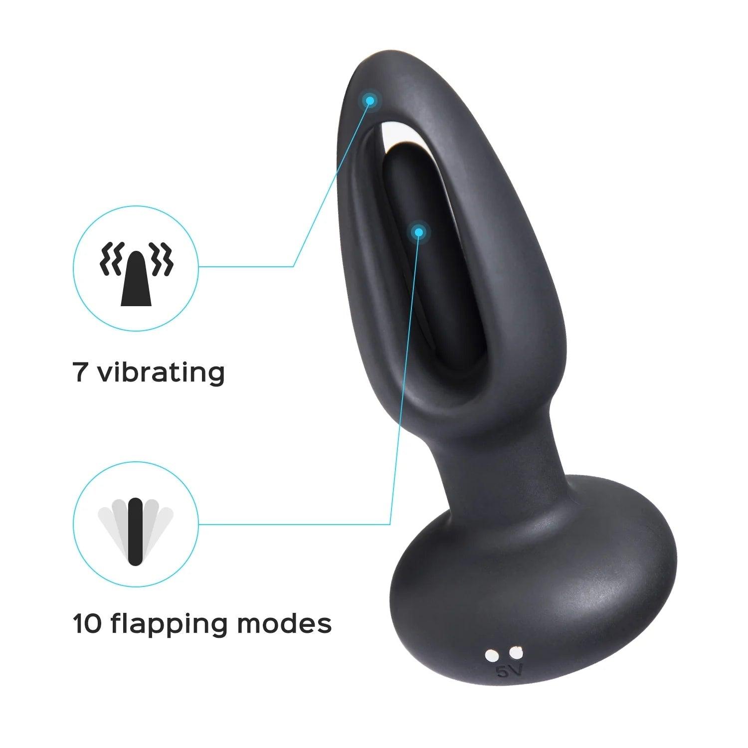 SNUGGY Flapping Butt Sex Toy Vibrating Anal Plug - Sexdoll.Sex