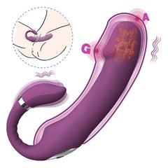 Sophia-3 IN 1 Heating Purple Vibrator Clit Rubbing Massager - Sexdoll.Sex