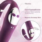 Sophia-3 IN 1 Heating Purple Vibrator Clit Rubbing Massager - Sexdoll.Sex