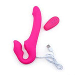 Soul kiss Air pulse tongue remote control strapless strap-on - Sexdoll.Sex