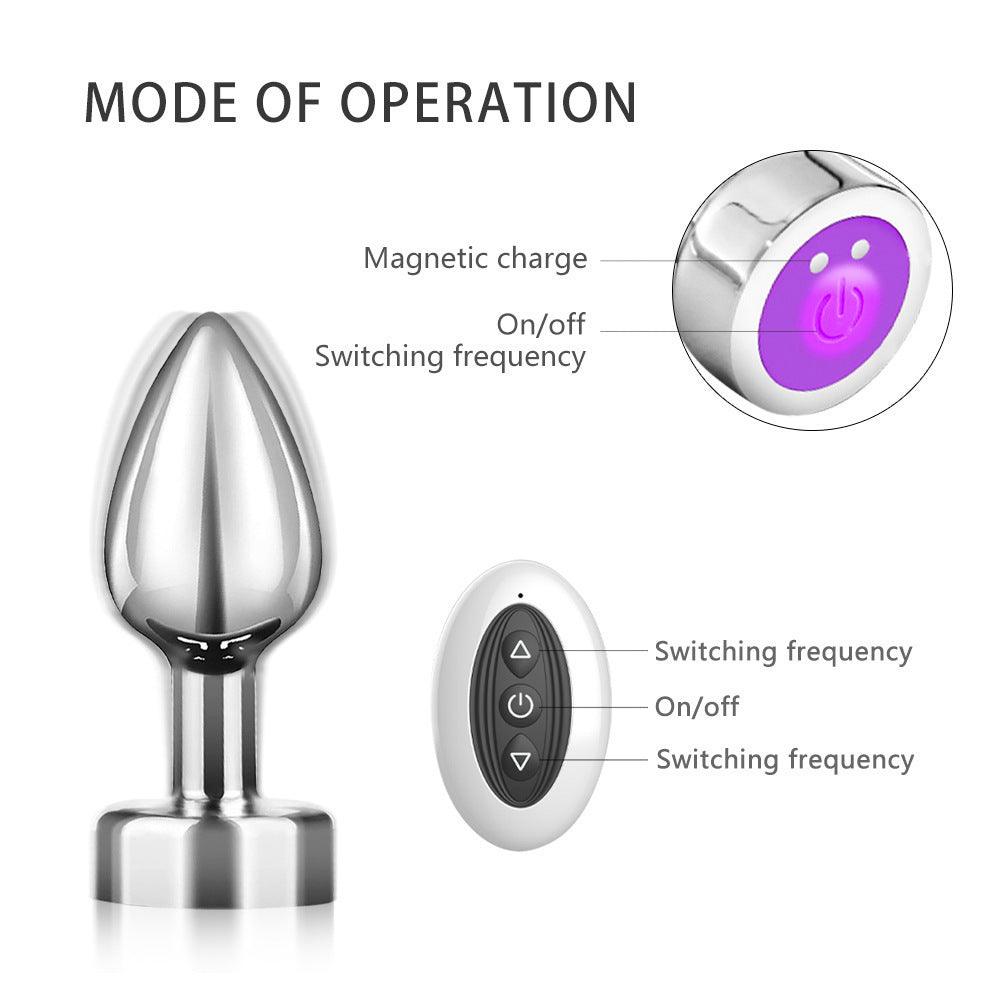 Steel vibro plug Vibrating metal butt plug - Sexdoll.Sex