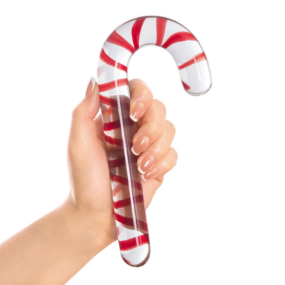 Sweet candy cane Classic glass dildo - Sexdoll.Sex