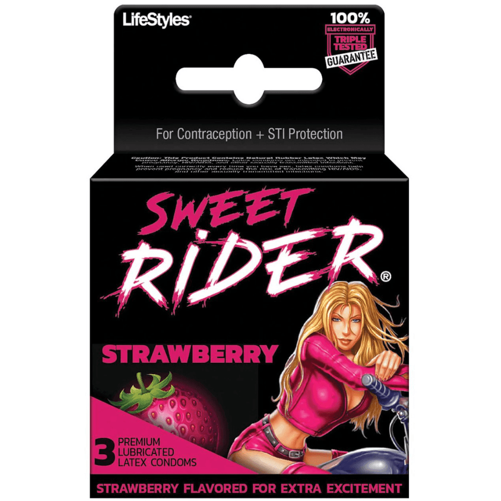 Sweet Rider Strawberry Condoms - Sexdoll.Sex