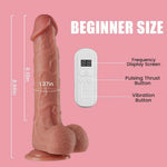 Tatum Higher Frequency Pulsing Thrusts Vibrations 3 Speeds 9 Modes Beginner-friendly Lifelike Dildo 8.66 Inch - Sexdoll.Sex