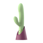 The Coelho - Telescopic Thrusting Silicone Rabbit Vibe with Charging Stand - Sexdoll.Sex