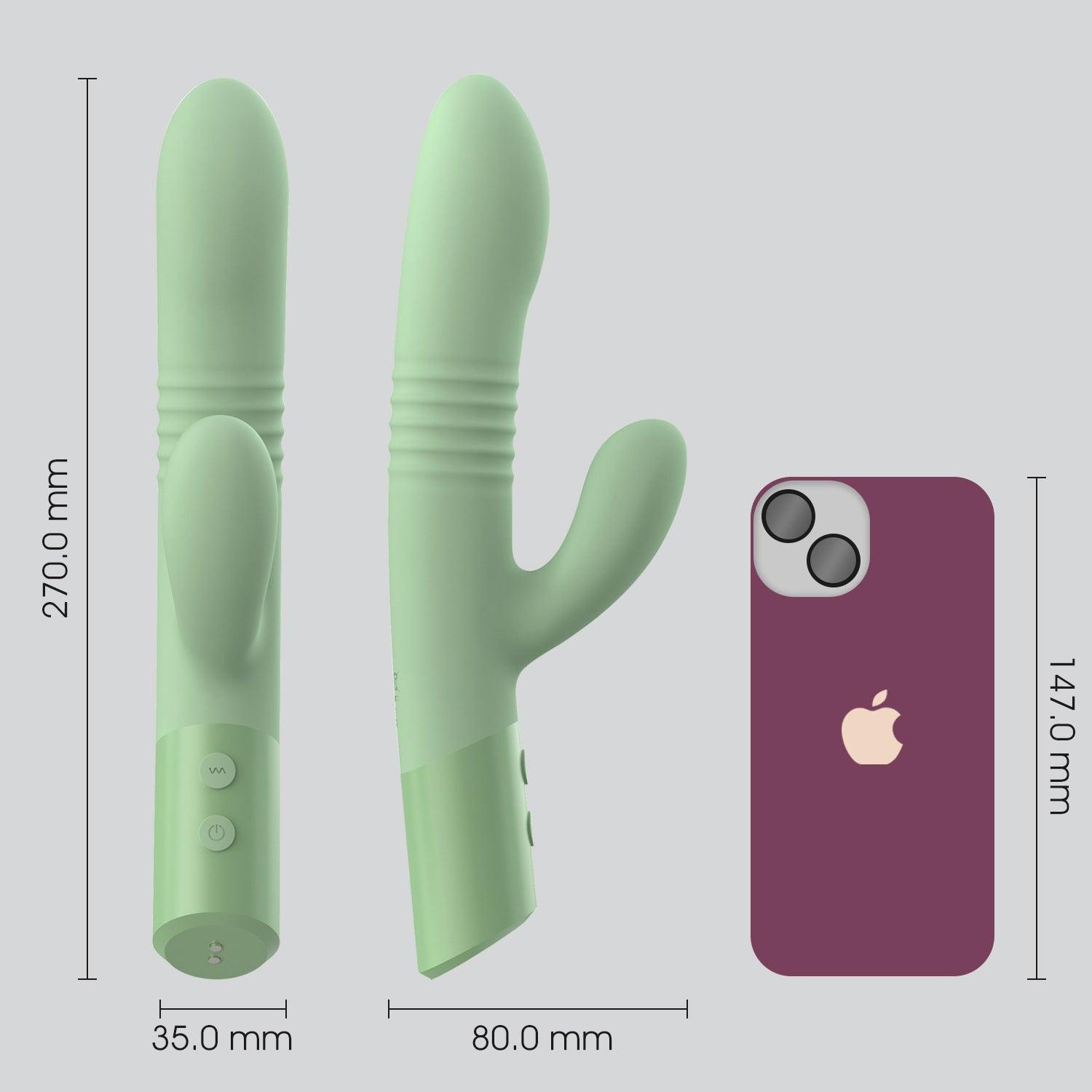 The Coelho - Telescopic Thrusting Silicone Rabbit Vibe with Charging Stand - Sexdoll.Sex