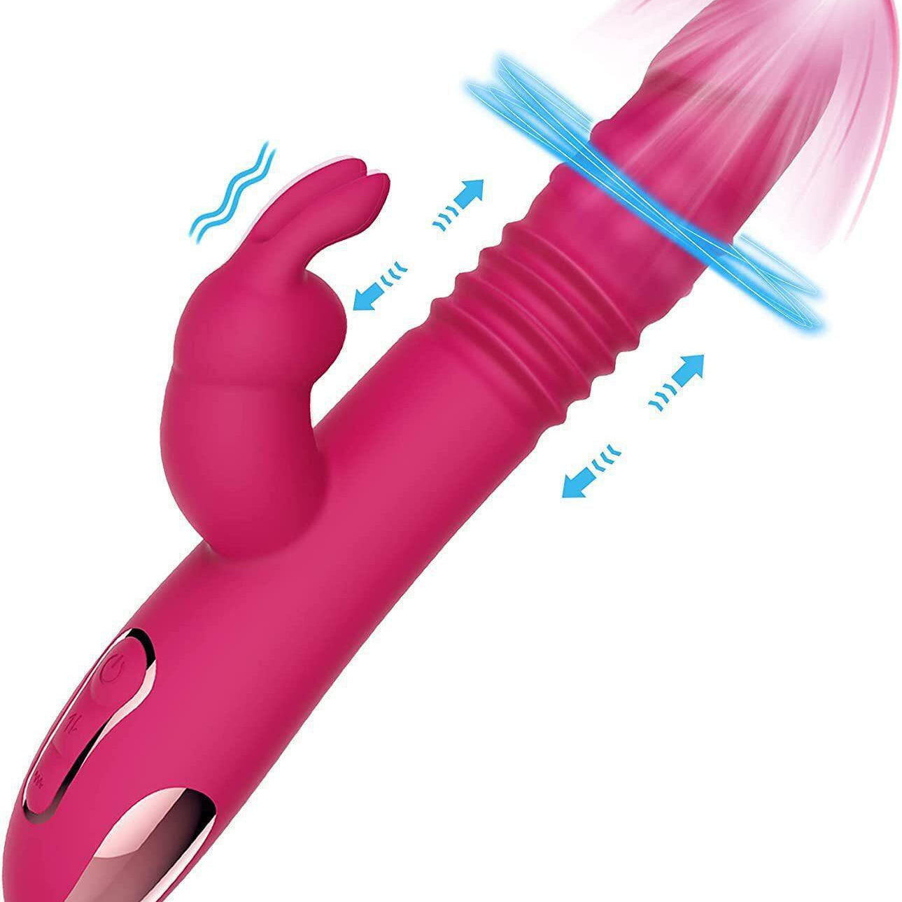 Thick & Thrust Bunny - Dual Shaft Thrusting And Girth Expanding Vibrator - Sexdoll.Sex