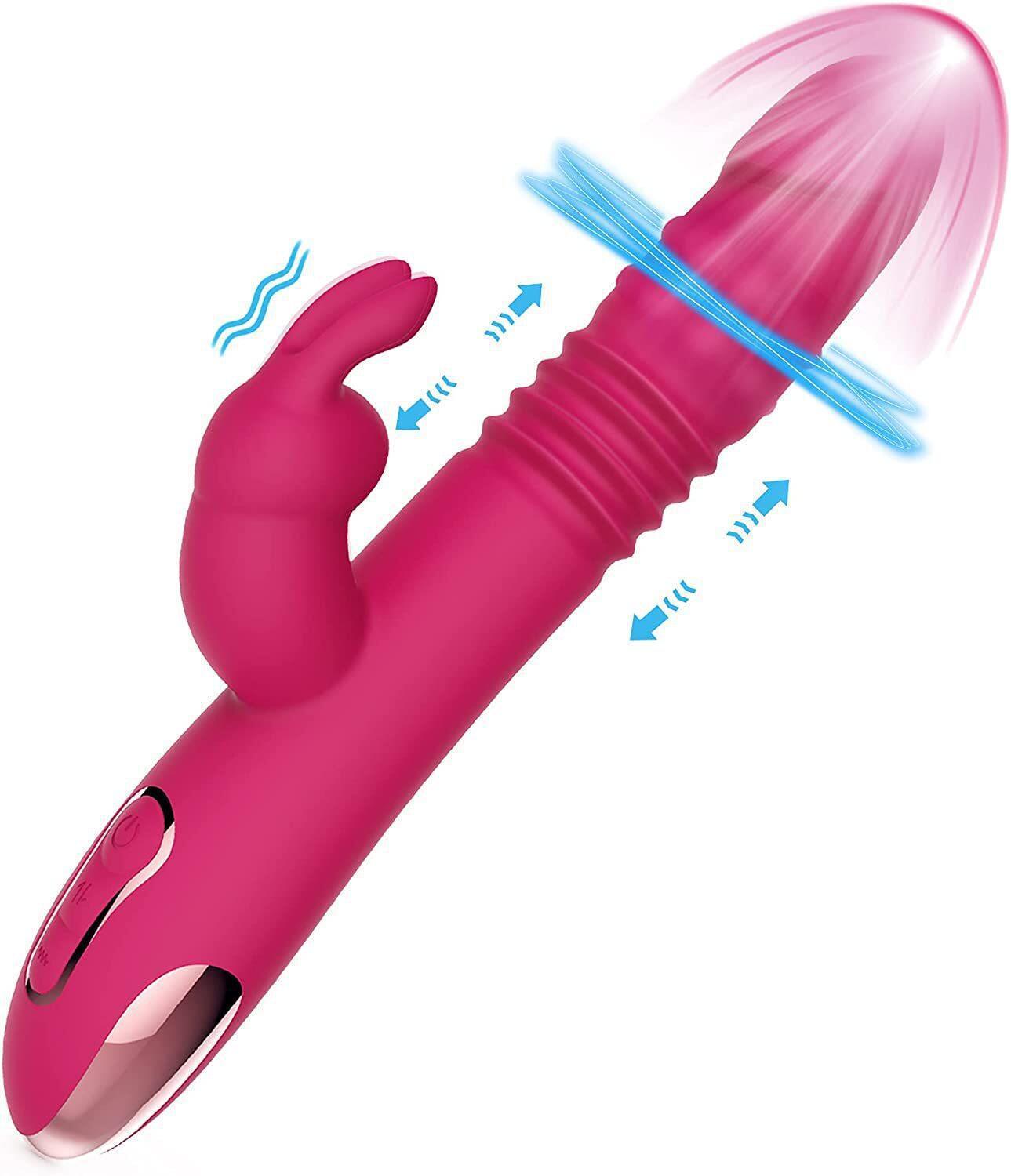 Thick & Thrust Bunny - Dual Shaft Thrusting And Girth Expanding Vibrator - Sexdoll.Sex