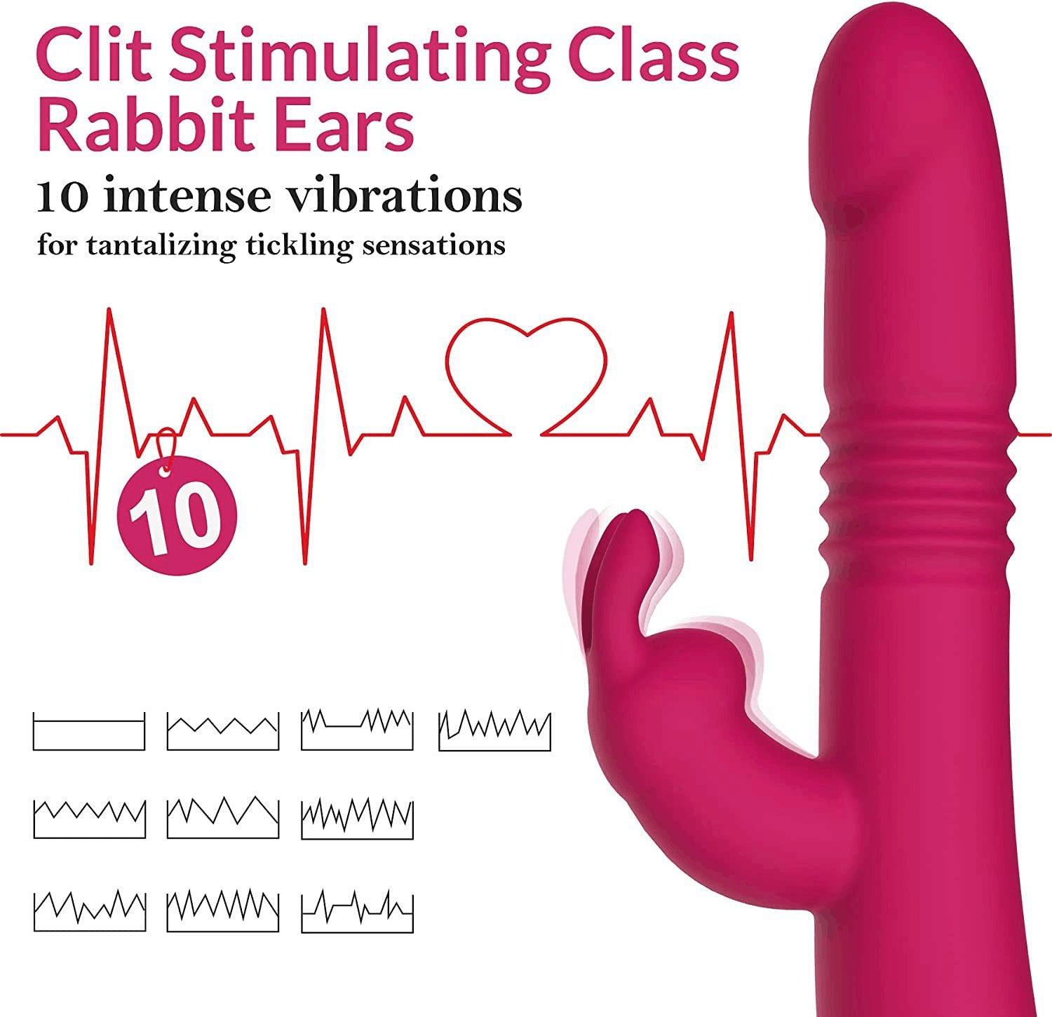 Thick & Thrust Bunny - Dual Shaft Thrusting And Girth Expanding Vibrator - Sexdoll.Sex