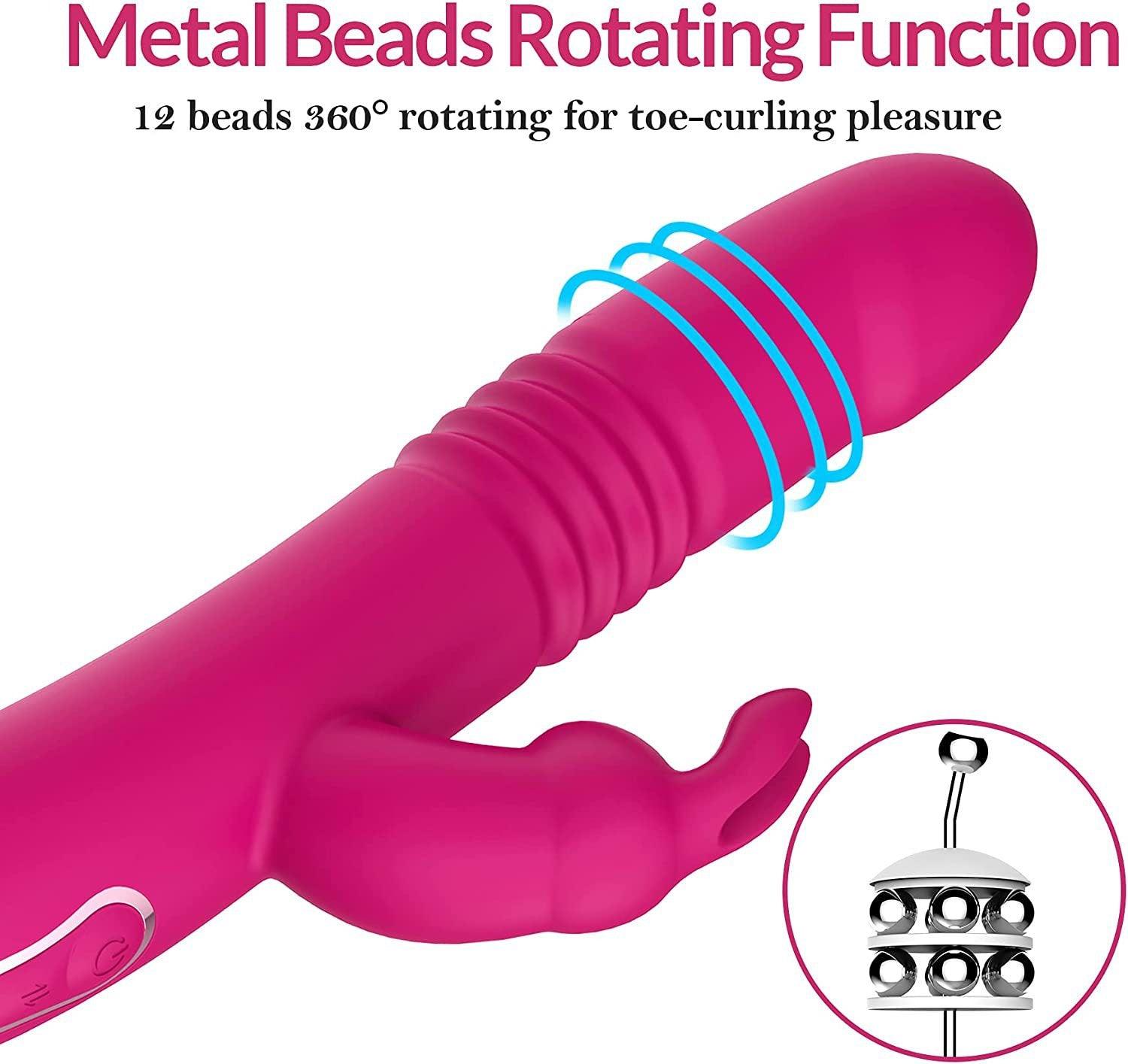 Thick & Thrust Bunny - Dual Shaft Thrusting And Girth Expanding Vibrator - Sexdoll.Sex