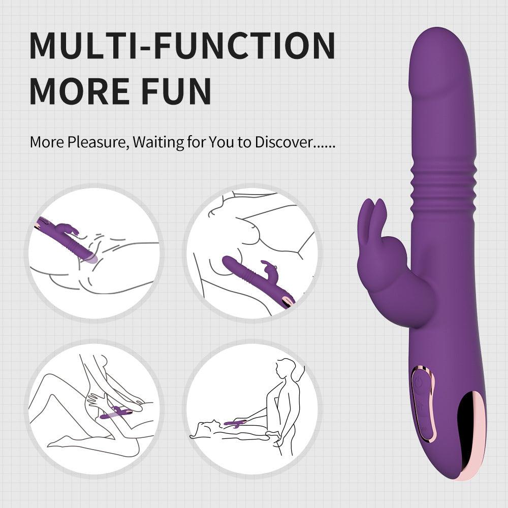 Thick & Thrust Bunny - Dual Shaft Thrusting And Girth Expanding Vibrator - Sexdoll.Sex