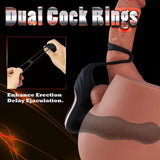 THOR 3 Thrusting 10 Vibrating Dual Cock Rings Prostate Massager - Sexdoll.Sex