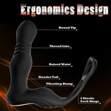 THOR 3 Thrusting 10 Vibrating Dual Cock Rings Prostate Massager - Sexdoll.Sex