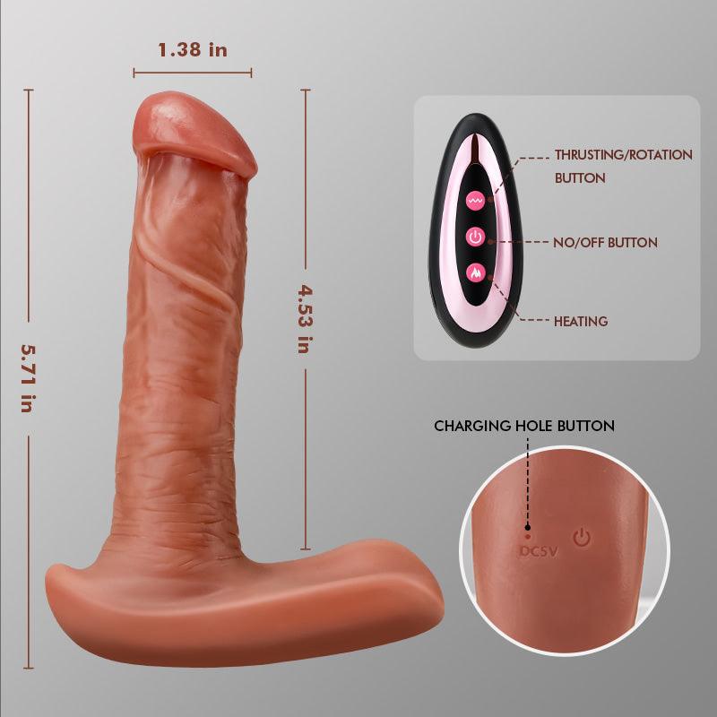 Thrusting Heating Remote Control Dildo Prostate Massager | Ultimate Pleasure Awaits - Sexdoll.Sex