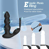 Torne 3 Beads Prostate Massager - 10 Vibrating Butt Plug with Cock Ring - Sexdoll.Sex