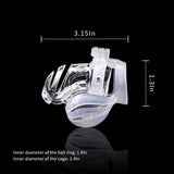 Transparent Air-Permeable Lockable Slave Safe Chastity Cage - Sexdoll.Sex