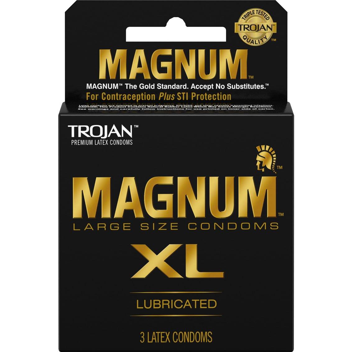 Trojan Magnum XL Lubricated Condoms - 3 Pack & 12 Pack Available! - Sexdoll.Sex