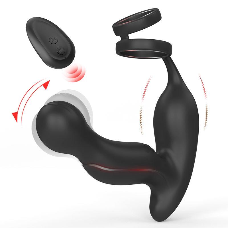 U-GONSER 3-IN-1 Prostate Massager: 11 Vibrations & Dual Penis Ring - Sexdoll.Sex