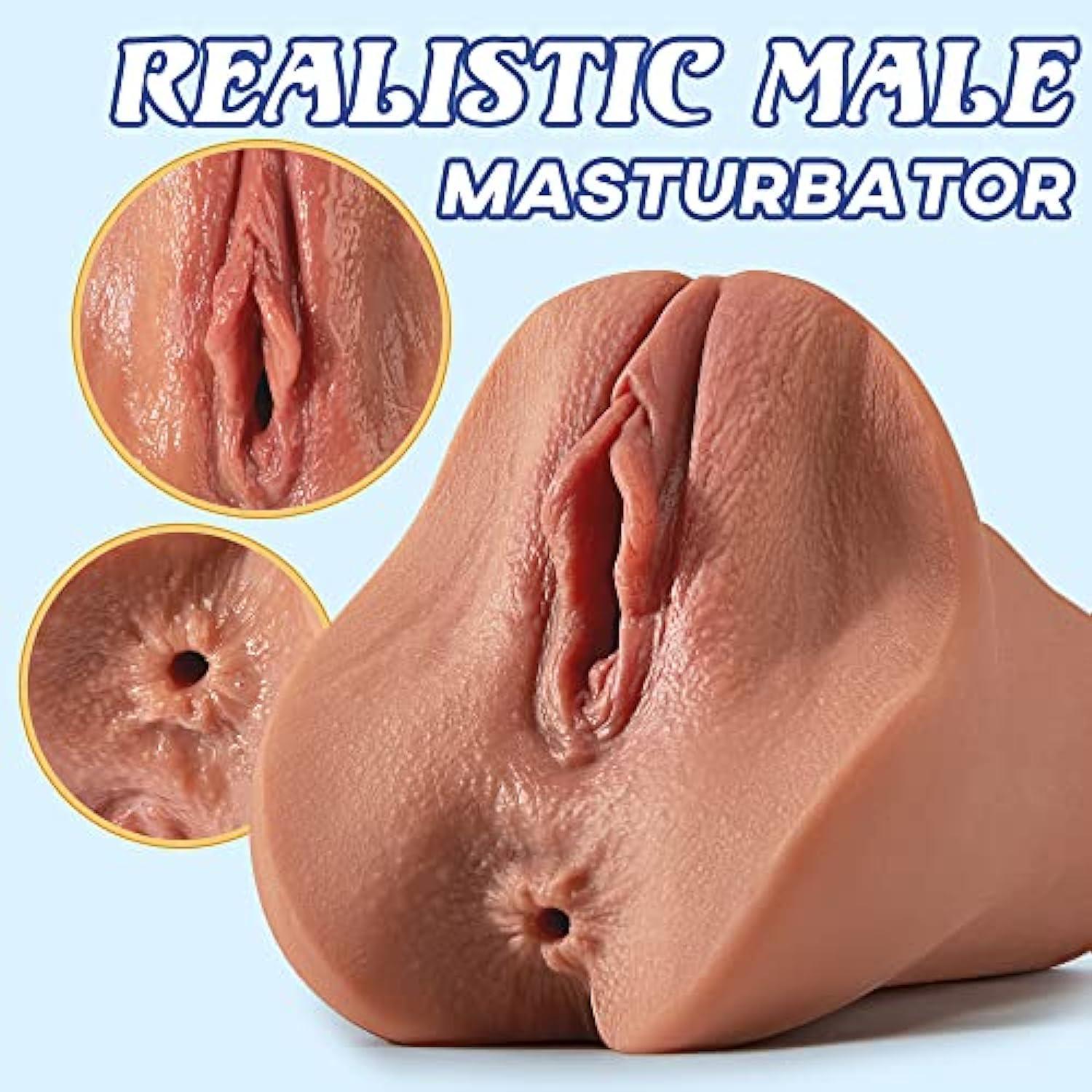 Goyha Brown Pocket Pussy - Realistic Male Masturbator with Vagina and Anal Channels - Sexdoll.Sex