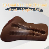 Male Masturbator 650G - Realistic Pocket Pussy with Clitoral and Anal Channels - Sexdoll.Sex