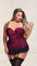 Underwire Bustier Set with Lace Overlay and Contoured Waist-Boning - Sexdoll.Sex