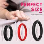 Upgrade Your Pleasure: 1.5-Inch Black & Red Cock Ring Set - Sexdoll.Sex