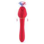 Upgraded Rose Clitoral Licking G Spot Vibrator - 2-in-1 Dual Stimulation - Sexdoll.Sex