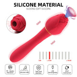 Upgraded Rose Clitoral Licking G Spot Vibrator - 2-in-1 Dual Stimulation - Sexdoll.Sex