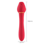 Upgraded Rose Clitoral Licking G Spot Vibrator - 2-in-1 Dual Stimulation - Sexdoll.Sex