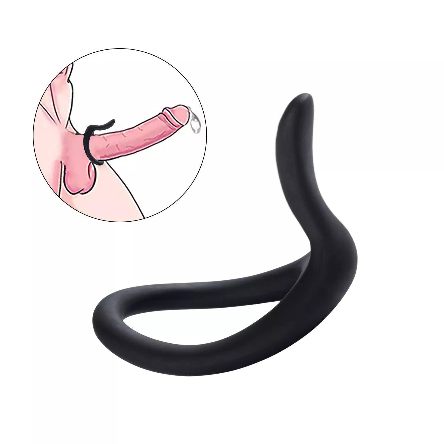 Uri - Black Penis Cock Ring Male Enhancer - Sexdoll.Sex