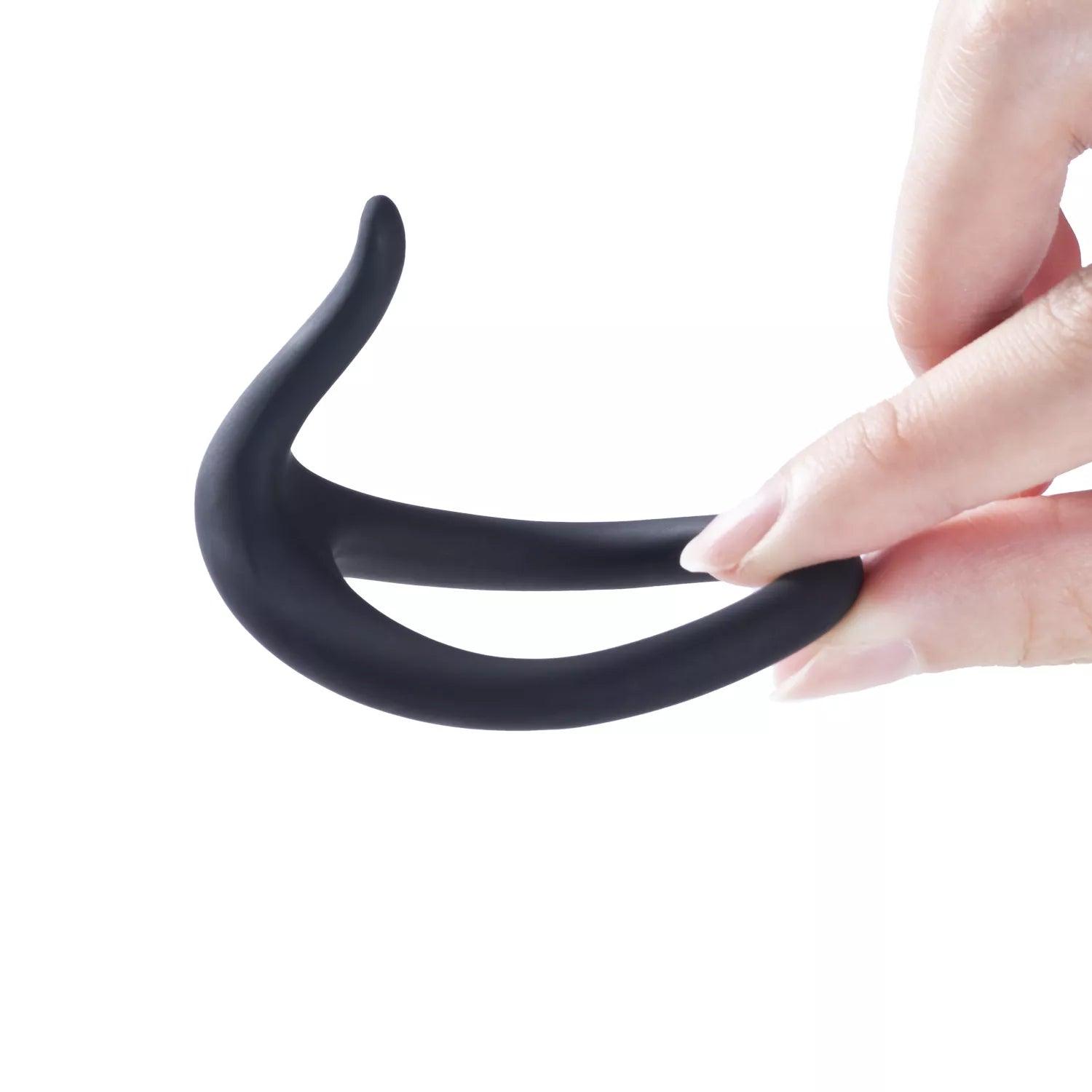 Uri - Black Penis Cock Ring Male Enhancer - Sexdoll.Sex