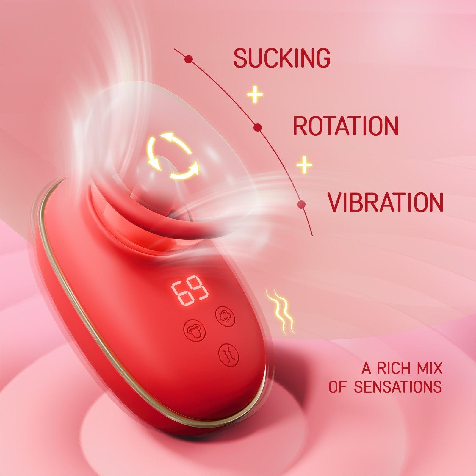 Valentina - Clitoral Sucking Vibrator with Licking & Vibrating Function - Sexdoll.Sex