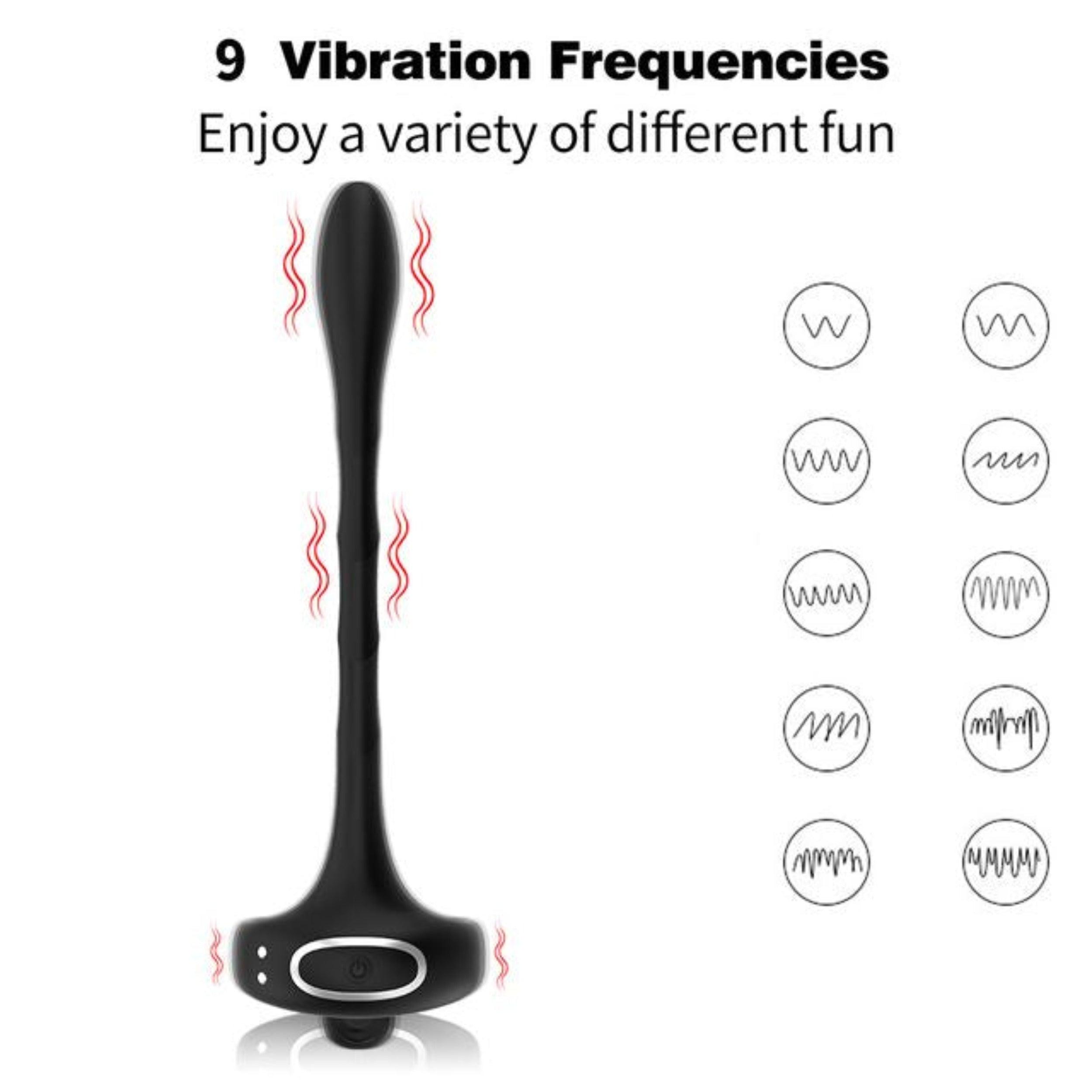 Vibrating Prostate Locking Cock Ring with Clit Tickler - Sexdoll.Sex