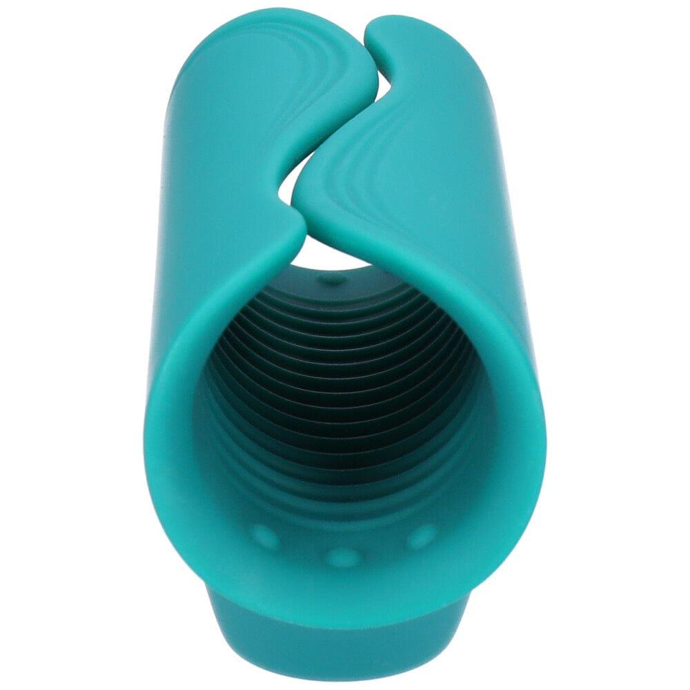 Vibrating Ribbed Silicone Penis Gripper Stroker | Rechargeable HJ & BJ Aide - Sexdoll.Sex